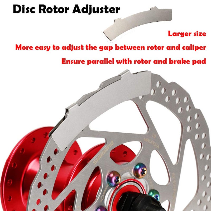 Farbetter Bike Disc Brake Kit, Including Front and Rear Caliper, 160mm Rotor, Mechanic Tool-Free Pad Adjuster for Mountain Bike, Road Bike, Fixed Gear Bike, MTB, BMX (Red) - Image 4